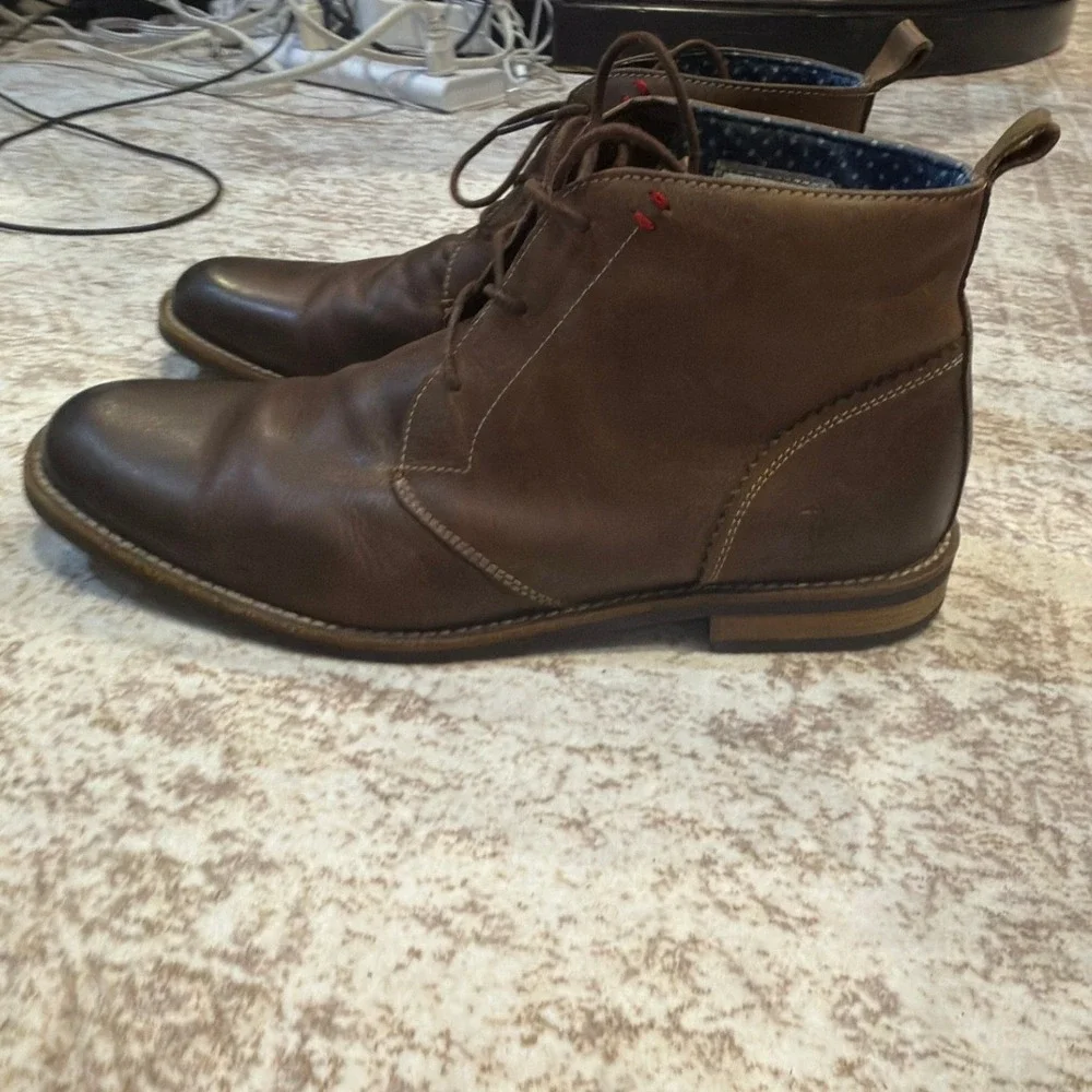 Original Penguin Monty Chukka Boots Size 13 Mens Leather Lace Up Brown